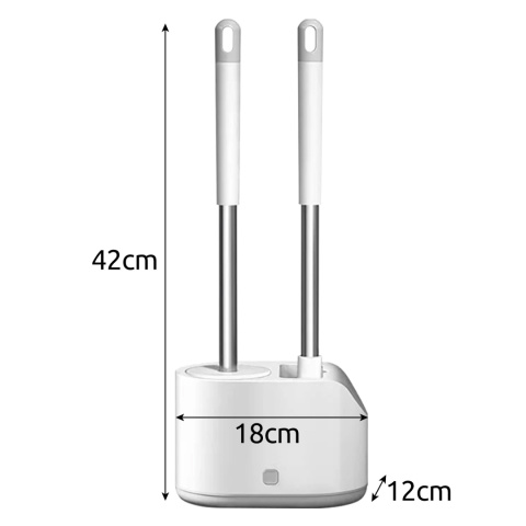 Szczotka do WC toaletowa silikonowa do łazienki antybakteryjna zestaw 2w1
